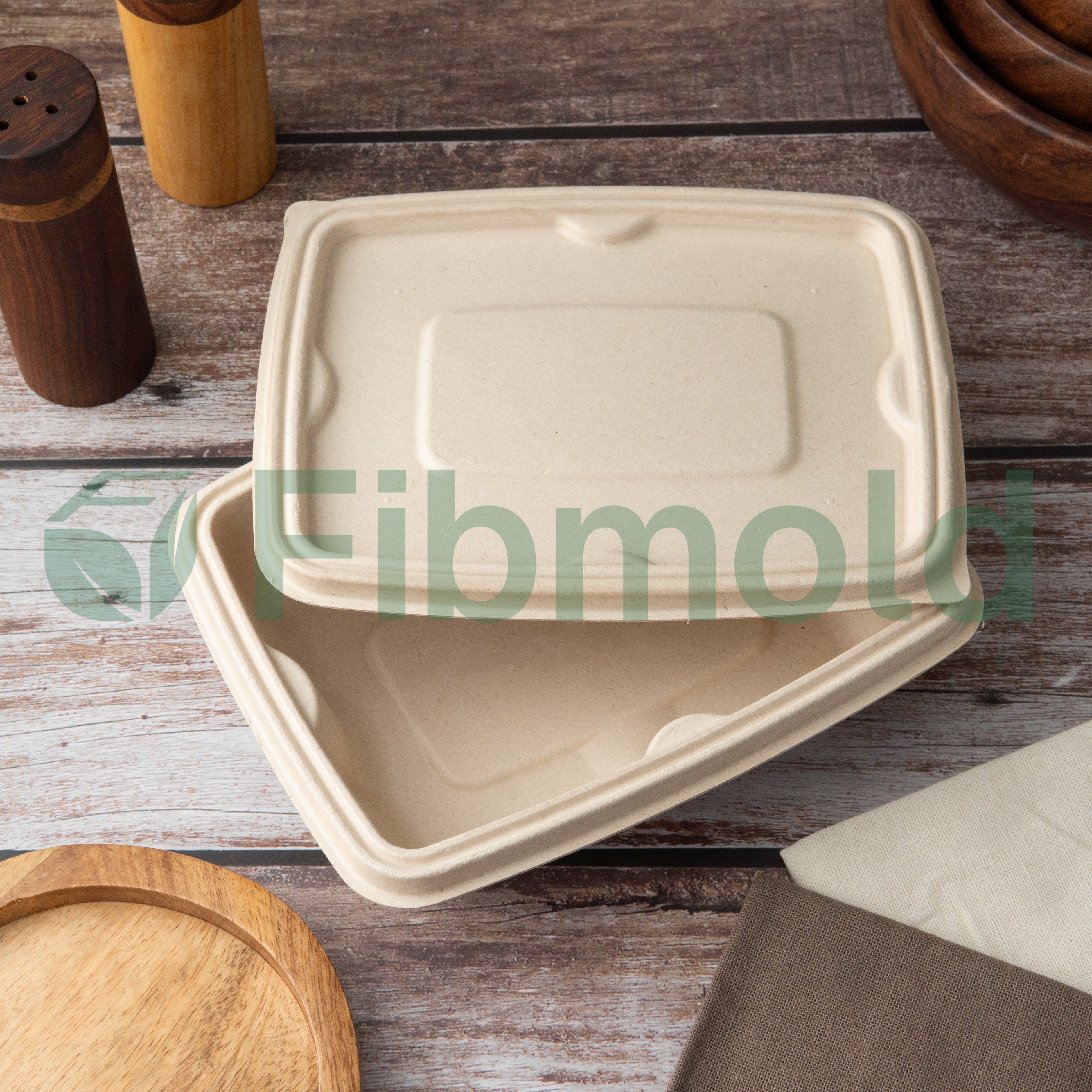 Sustainable 500 ml Rectangular Food Container with Lid by Primo Pack Machines Pvt Ltd